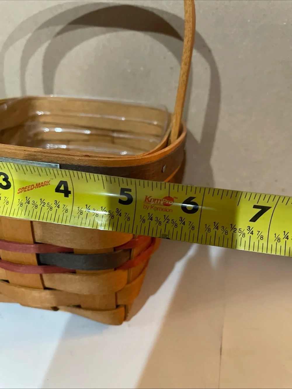 Longaberger 1993 Inaugural Basket 5 x 4.5   With plastic liner/description card